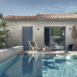 Maison de campagne avec revêtement en pierre CAUSSE ton pierre et joint beige